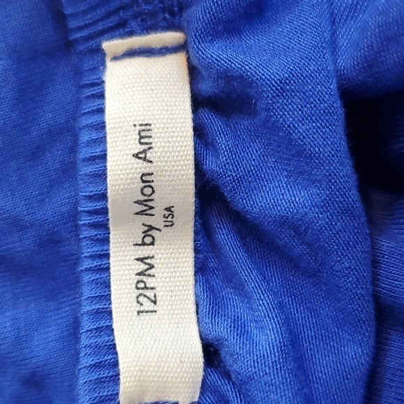 Womens Deep Plunge Vneck Royal blue Open Back  Halter Top Stretchy Sz.Medium - Picture 5 of 6